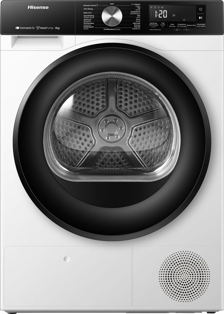 [20013099] DH3S802BW2 HISENSE Samostojeća kondenzacijska sušilica rublja s toplinskom pumpom