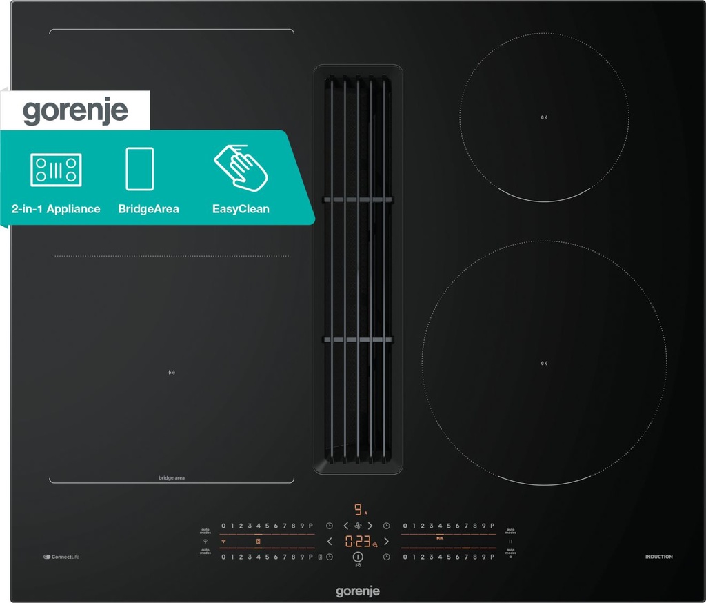 [744377] GEH6432BSCWF Indukcijska ploča za kuhanje s integriranom napom